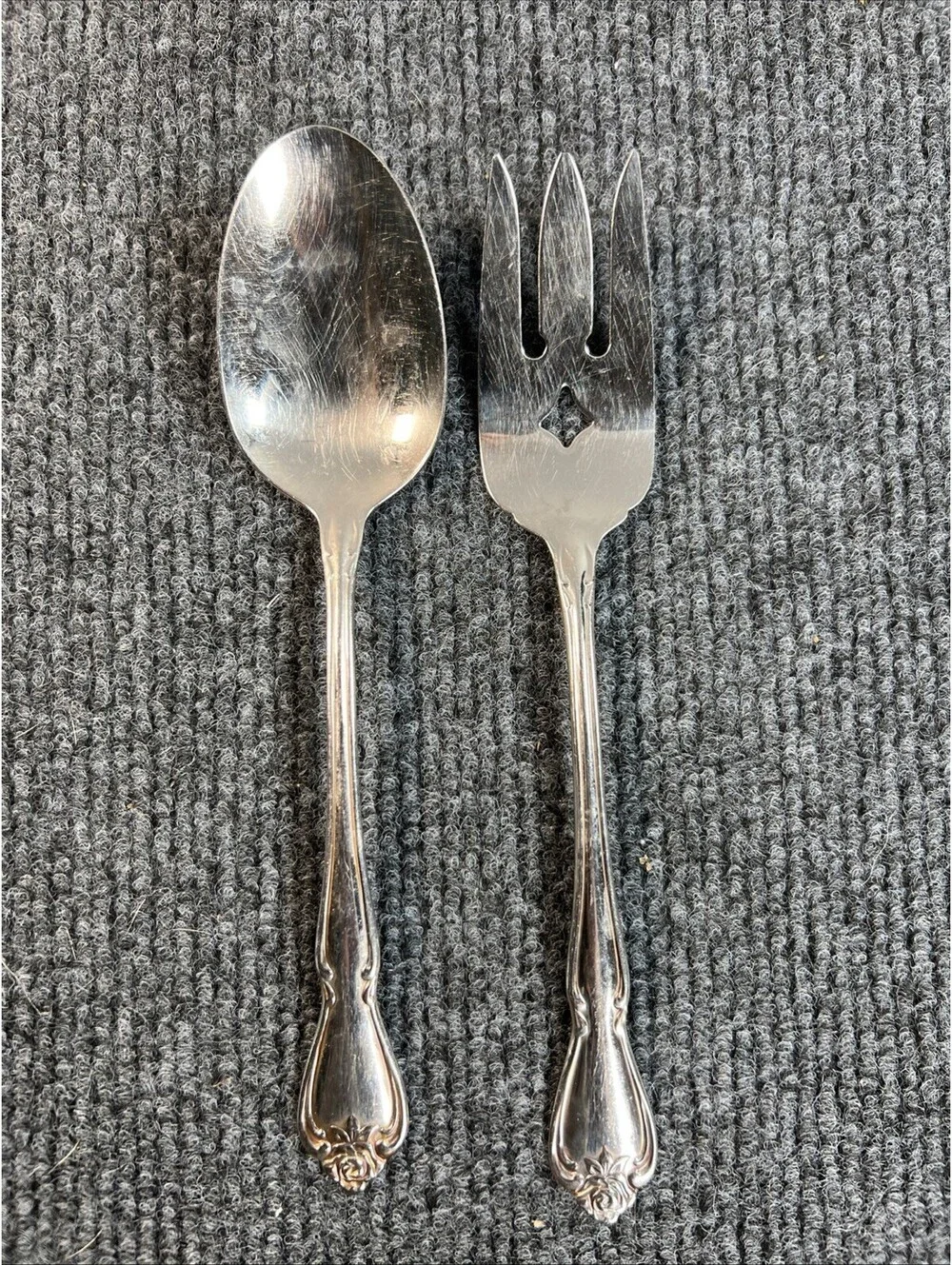 Wm A Rogers - Mansfield Deluxe -  Serving Fork and Spoon